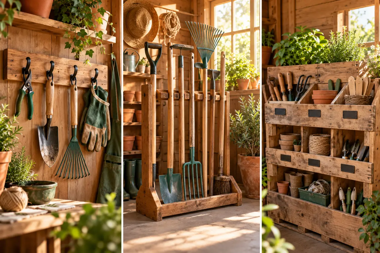 Quel support pour outils de jardinage choisir ? Mur, sol et fabrication maison