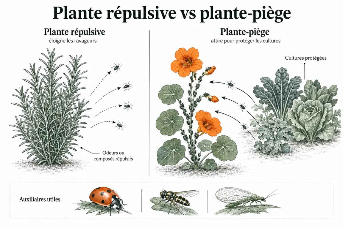Plante anti pucerons : capucine plante-piège et auxiliaires au jardin