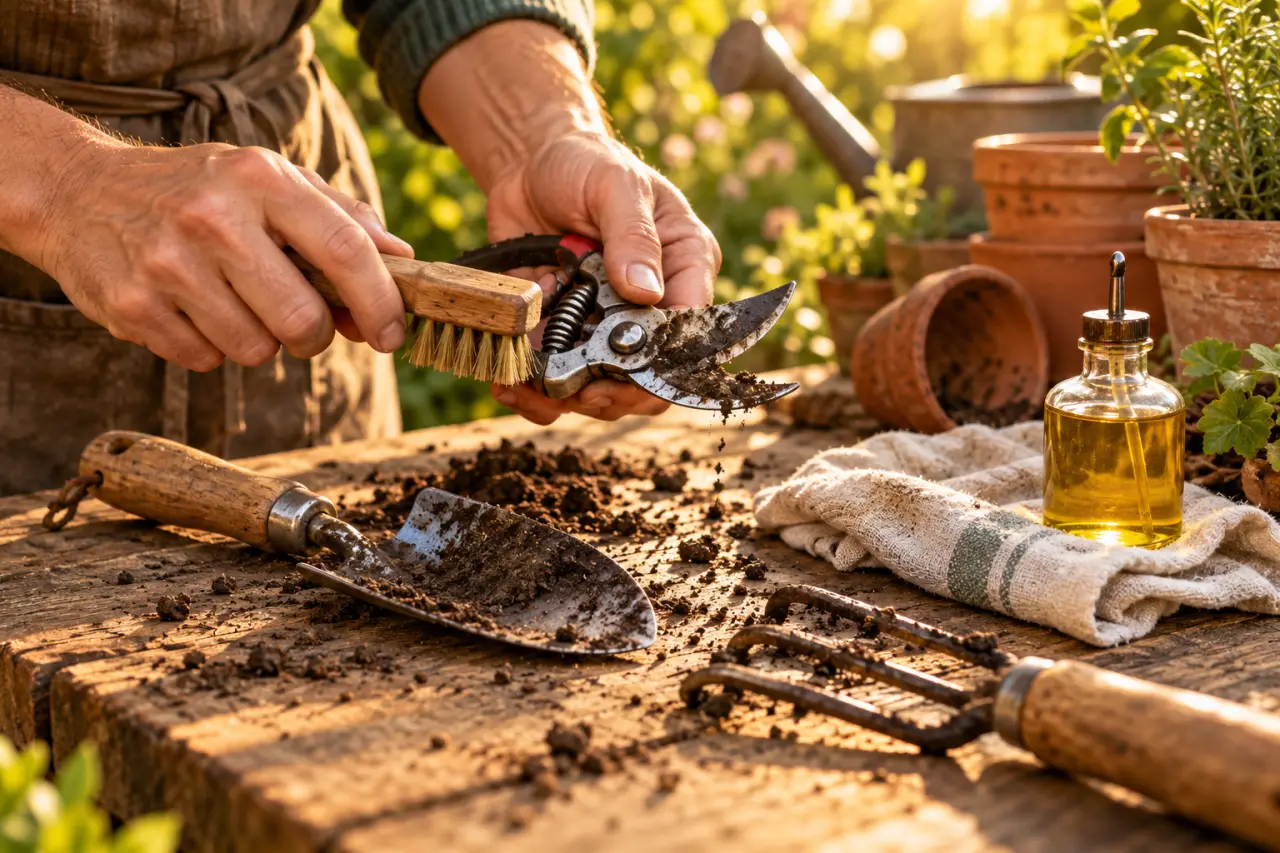 Nettoyer les outils de jardin : enlever la terre sans laisser la rouille s’installer