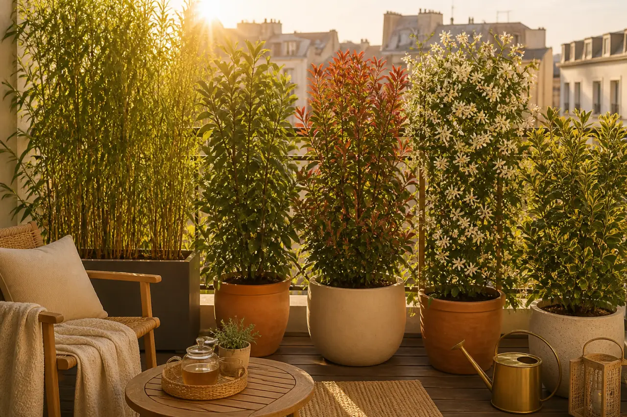 Plantes brise-vue pour balcon : 5 variétés persistantes pour préserver votre intimité sans perdre en luminosité
