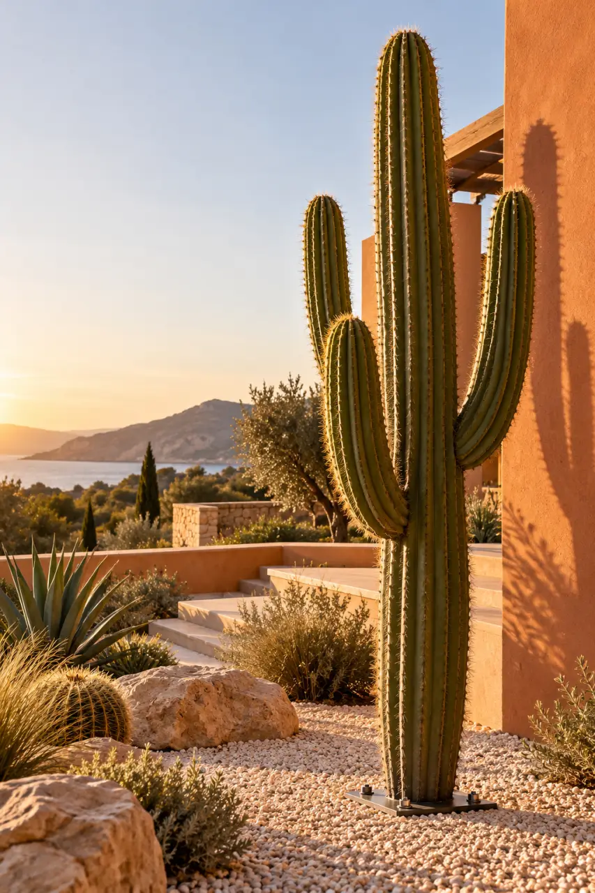 Cactus de décoration extérieur : le bon matériau ne suffit pas sans une fixation adaptée