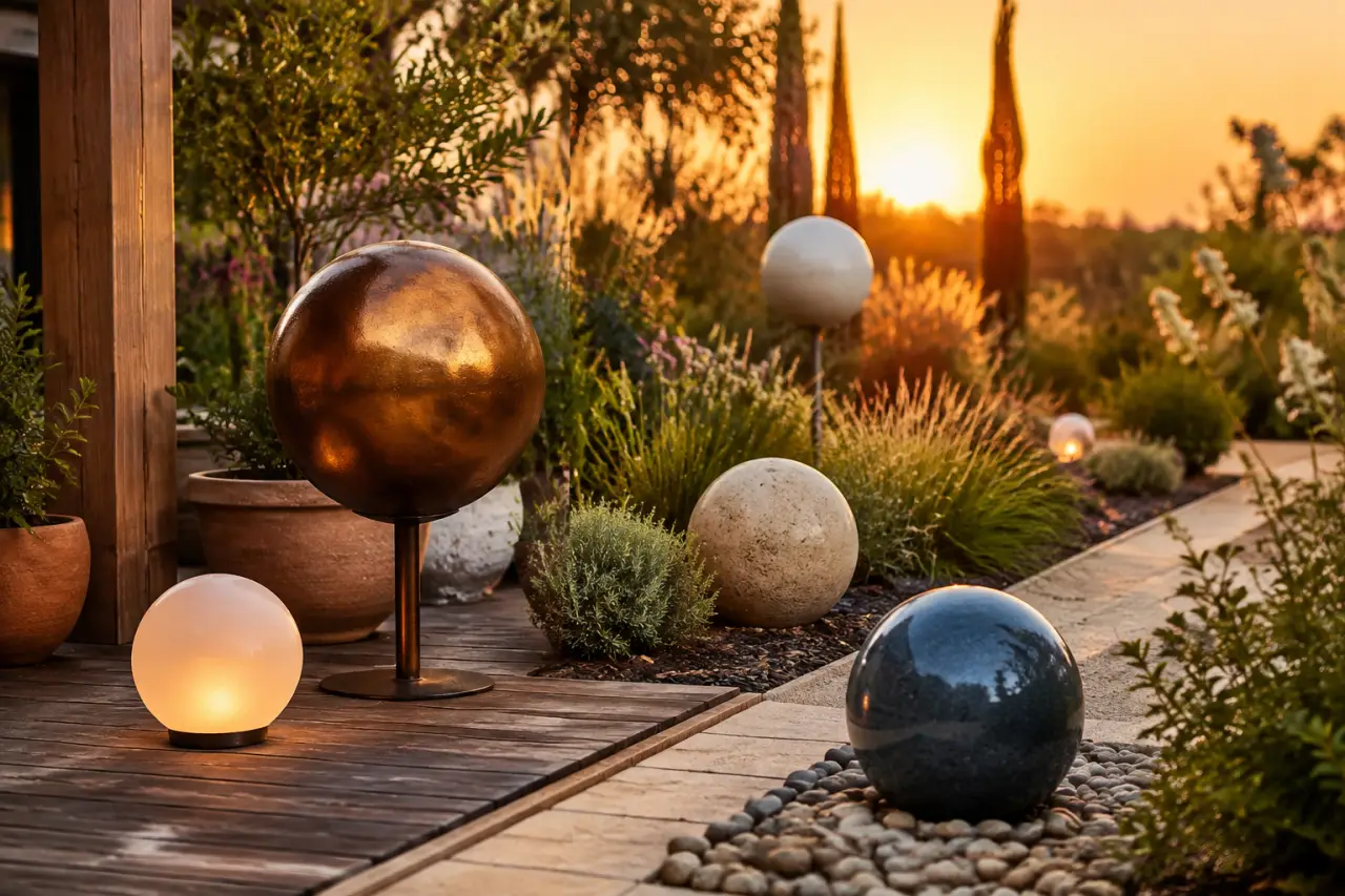 Boule décoration extérieur : matière, fixation et emplacement pour un rendu durable