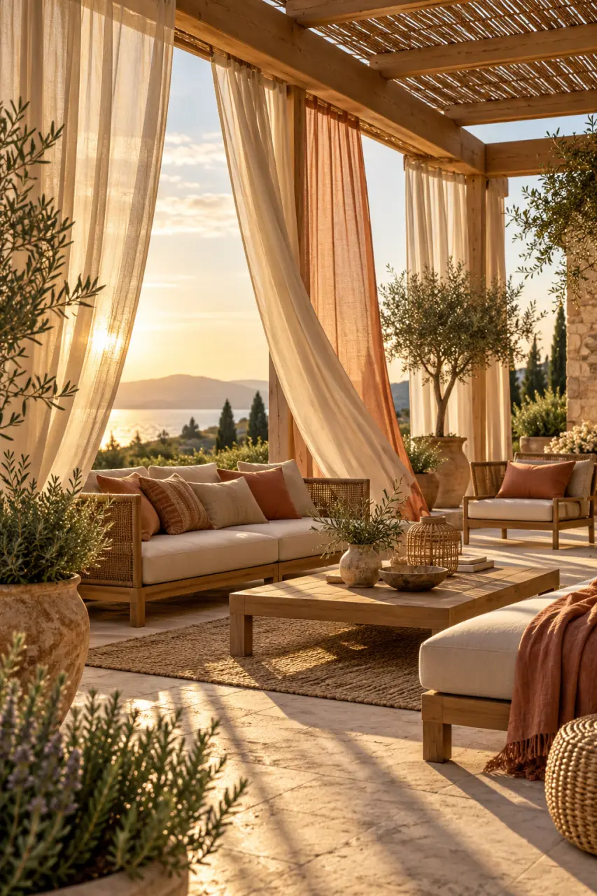 Rideau pour terrasse extérieure : de l’ombre et de l’intimité sans piéger l’air