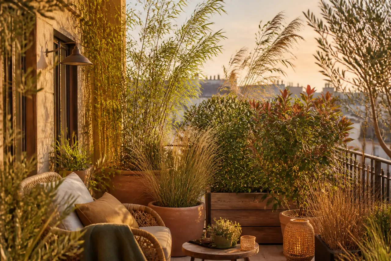 Vis-à-vis, lumière, vent : quelles plantes hautes choisir pour un balcon ?