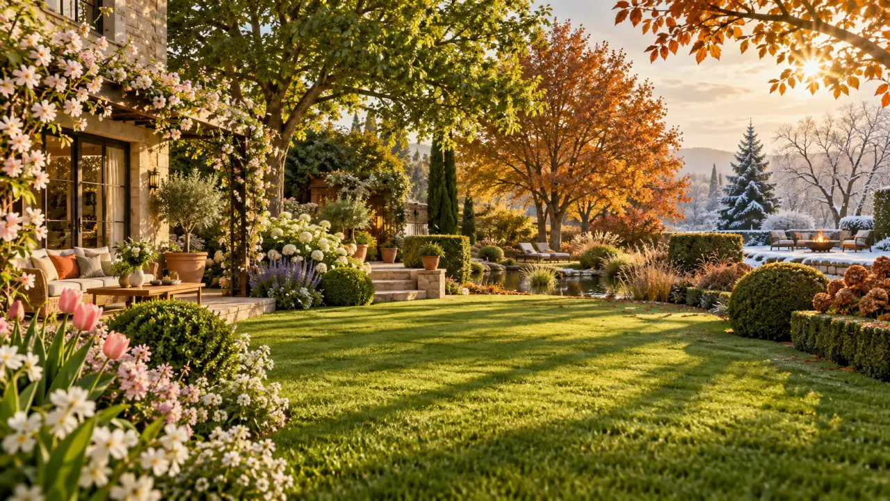 Entretien du jardin : 4 saisons pour garder une pelouse dense et des haies maîtrisées